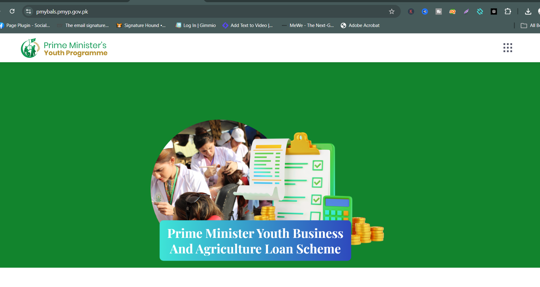 Prime minister youth program official website SS